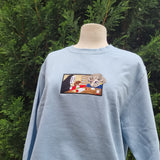 Round neck sweatshirt - "Fast-food" design